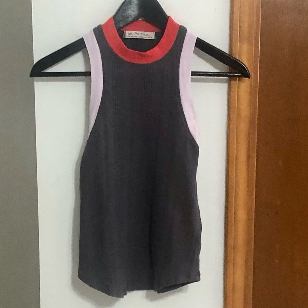 We The Free Black and Red Tank Top